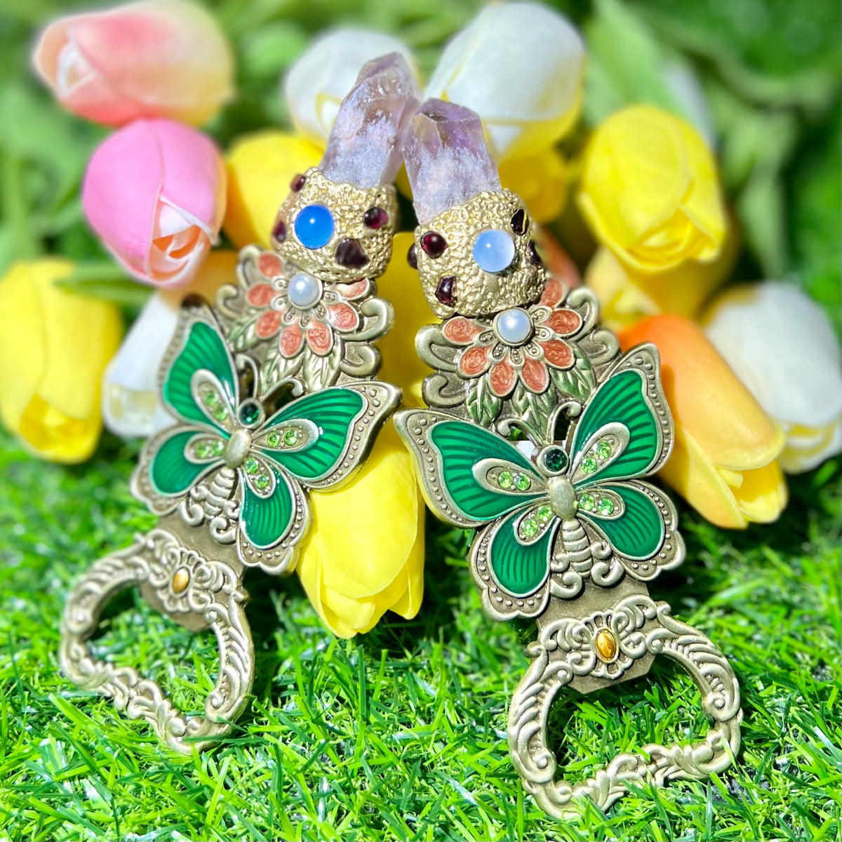 Amethyst Butterfly Bottle Opener Crystalmak